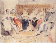 Eugene Delacroix Men and Women in an interior china oil painting artist
